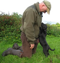 Paul bonding with his ALTIQUIN Pup: OPAL